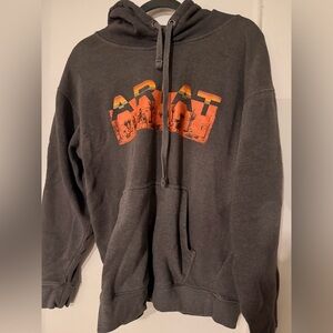 Ariat women’s Charcoal Crewneck Sweatshirt with Orange Logo